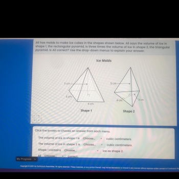 Shape 1, the rectangular pyramid, is three times