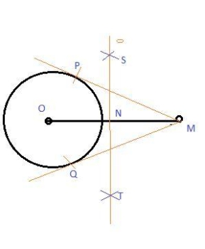 Jamal wants to construct a tangent line to circle