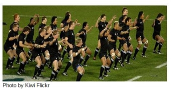 Members of the New Zealand soccer team doing a